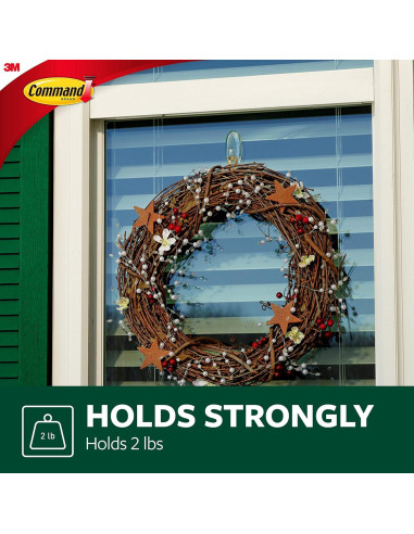 Ganchos de Pared Transparentes Command Medianos - Soporta 0.91 kg