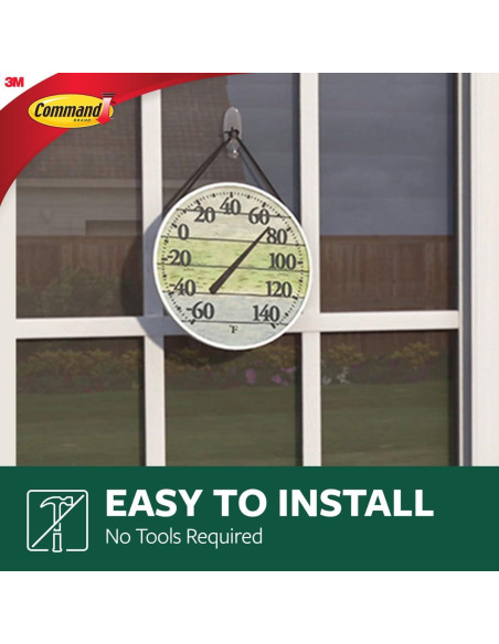 Ganchos de Pared Transparentes Command Medianos - Soporta 0.91 kg