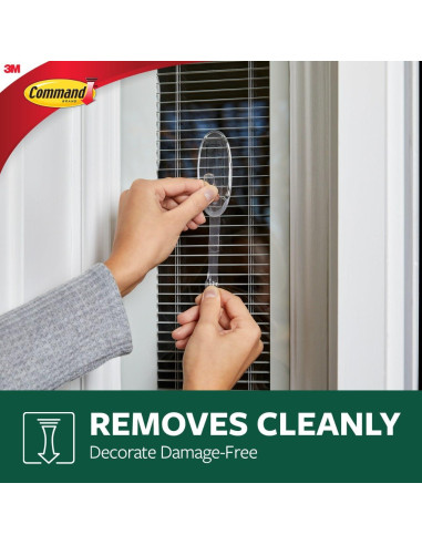 Ganchos de Pared Transparentes Command Medianos - Soporta 0.91 kg