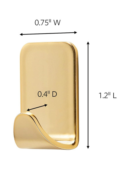 Ganchos Metálicos Command 17032BR-4ES, 16 Piezas, Latón