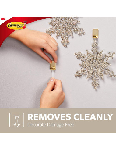 Ganchos Metálicos Command 17032BR-4ES, 16 Piezas, Latón