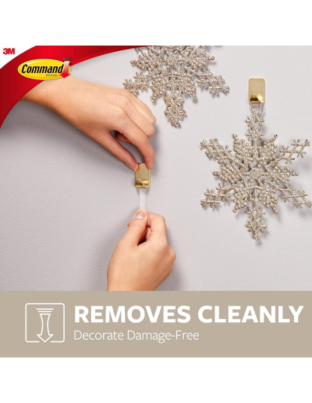 Ganchos Metálicos Command 17032BR-4ES, 16 Piezas, Latón