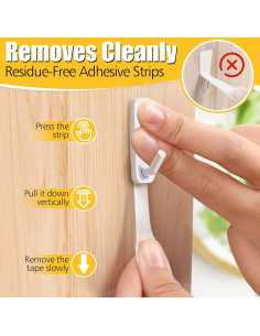 Tiras Adhesivas de Recarga LuBanSir 48 Pack para Interiores 2