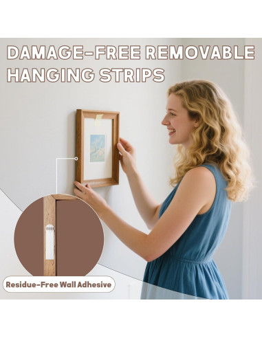64 Tiras Adhesivas para Colgar Imágenes RAINFLOW - Carga Pesada