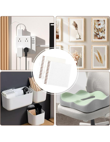 64 Tiras Adhesivas para Colgar Imágenes RAINFLOW - Carga Pesada