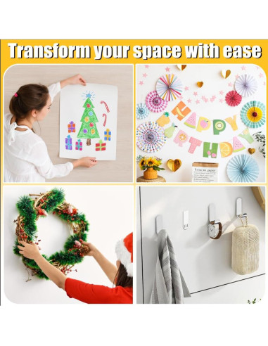 Tiras Adhesivas de Recarga LuBanSir 48 Pack para Interiores