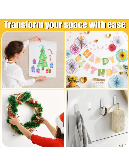 Tiras Adhesivas de Recarga LuBanSir 48 Pack para Interiores