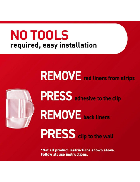 Clips de Cuerda Redondos Command, 10 Organizadores Transparentes
