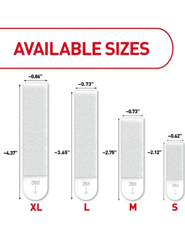 Tiras para colgar cuadros 3M Command, 24 unidades, Blanco