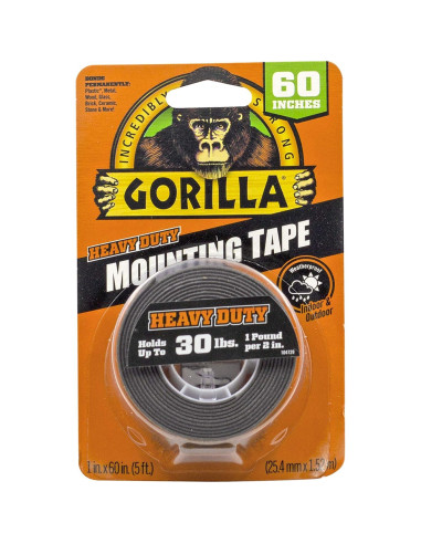 Cinta de Montaje Doble Cara Gorilla 2 Paquetes 2.54 cm x 152.4 cm