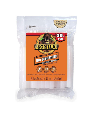 Palitos de Pegamento Caliente Gorilla 30 Unidades 10.16 cm