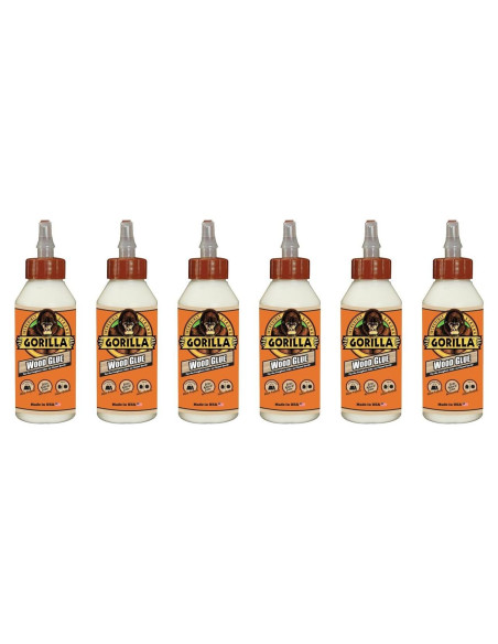 Pegamento de Madera Gorilla 8 oz - Paquete de 6 Botellas