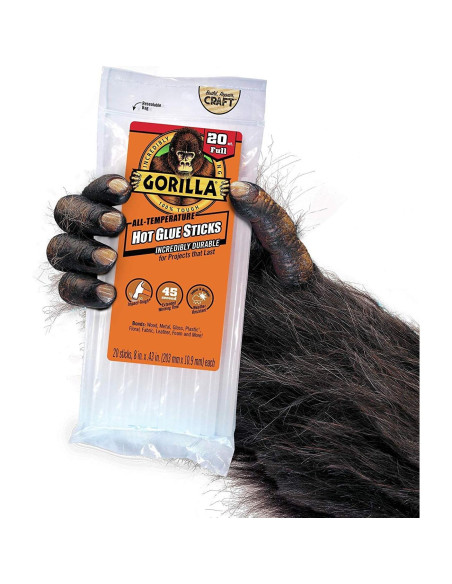 Palitos de Pegamento Caliente Gorilla 20 Unidades 20 cm