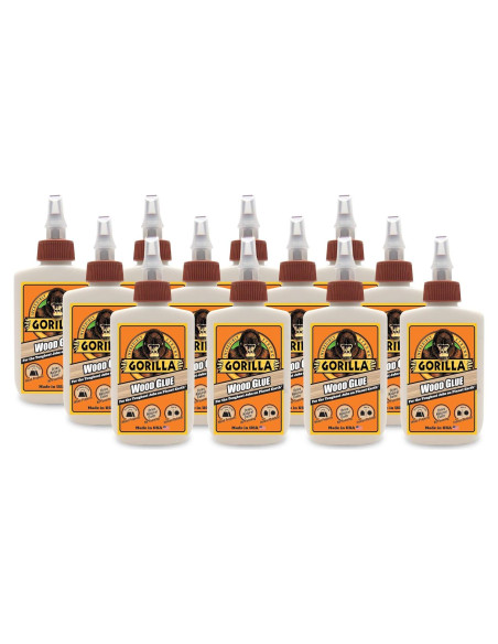 Pegamento para Madera Gorilla 4 oz - Paquete de 12 Botellas