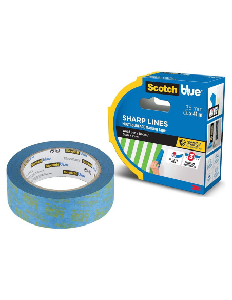 Cinta de Pintor ScotchBlue 3.58 cm x 54.86 m Multi-Superficie Cinta de Pintor ScotchBlue 3.58 cm x 54.86 m Multi-Superficie