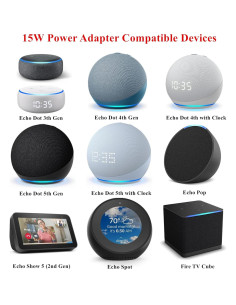 Adaptador de Corriente 15W para Echo Dot y Echo Show - SHENZHEN HENG TAI YING 2