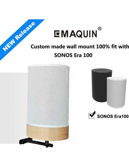 Soporte de pared EMATECH para altavoz Sonos Era 100 - Madera real