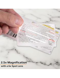 Lupas de cartera Carson WM-01 2.5x con lente 6x - Paquete doble 2