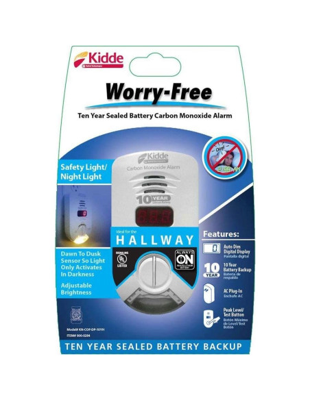 Detector de Monóxido de Carbono Kidde KN-COP-DP-10YH Digital