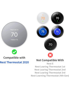Cubierta de Placa de Pared para Termostato Nest Petrichor Blanco 2