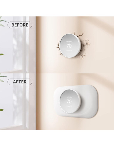 Cubierta de Placa de Pared para Termostato Nest Petrichor Blanco