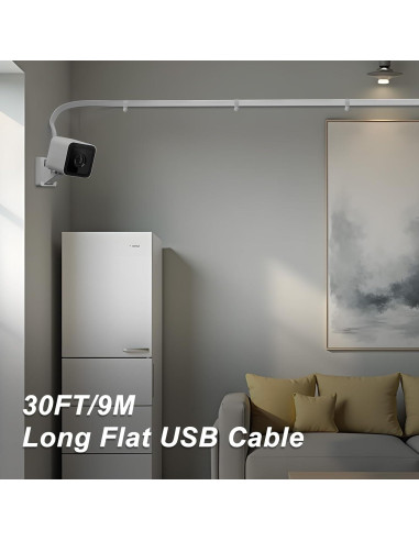 Cable de Alimentación de 9m Micro USB Xwartre para Cámaras