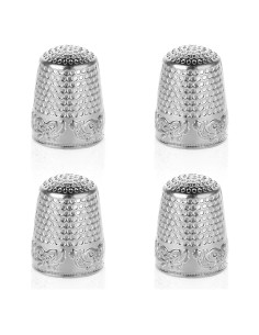 4 Dedales de Metal InnoHHustle para Coser a Mano Plata