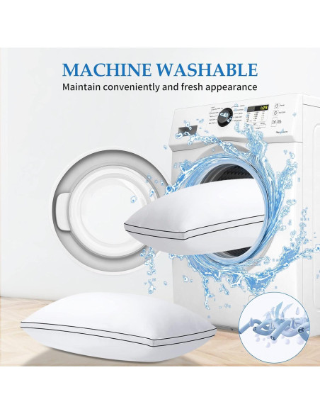 Juego de 2 Almohadas King DolceLuna Suaves y Transpirables Juego de 2 Almohadas King DolceLuna Suaves y Transpirables