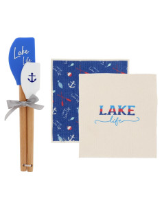 Set de Cocina Pavilion Gift - 2 Toallas y 2 Espátulas Lago