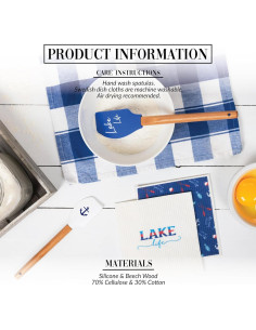 Set de Cocina Pavilion Gift - 2 Toallas y 2 Espátulas Lago 2