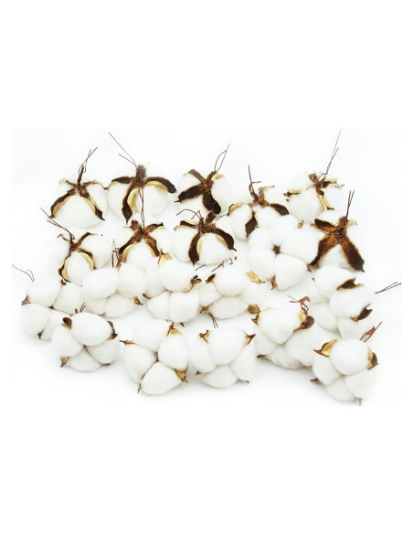 25 Piezas Bolas de Algodón Blanco Decorativas 5-6cm Rowan