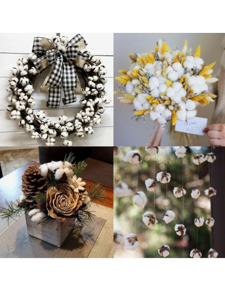 25 Piezas Bolas de Algodón Blanco Decorativas 5-6cm Rowan