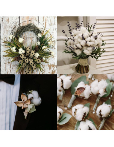 25 Piezas Bolas de Algodón Blanco Decorativas 5-6cm Rowan