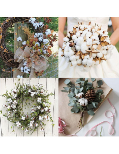 25 Piezas Bolas de Algodón Blanco Decorativas 5-6cm Rowan