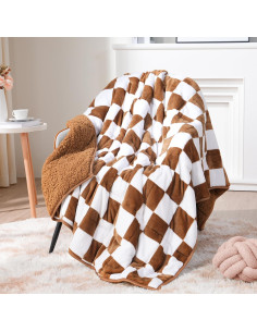 Manta con peso Reepow 6.8 kg forro polar Sherpa 122x183 cm 2