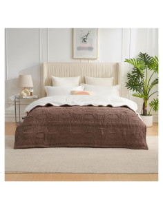 Manta Reversible Chenille Amélie Home 152x203cm Marrón