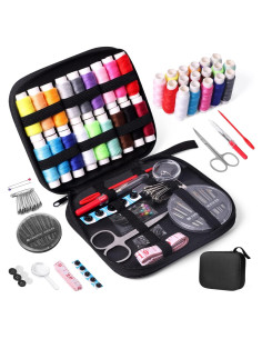 Kit de Costura JUNING Portátil con Estuche y 18 Hilos