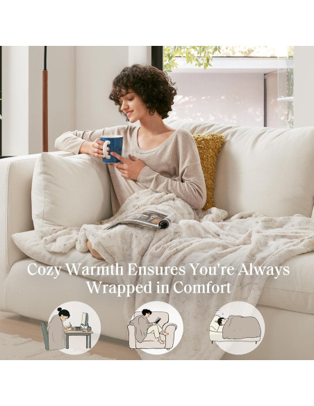 Manta Reversible de Piel Sintética Madison Park Zuri 127x152 cm