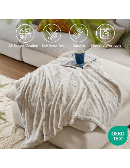 Manta Reversible de Piel Sintética Madison Park Zuri 127x152 cm