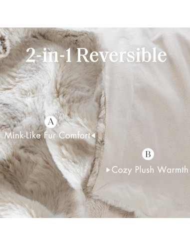 Manta Reversible de Piel Sintética Madison Park Zuri 127x152 cm