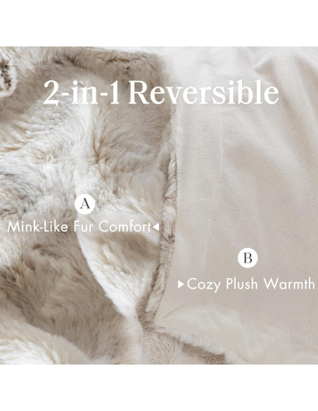 Manta Reversible de Piel Sintética Madison Park Zuri 127x152 cm