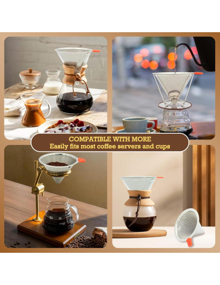 Goteador de Café Reutilizable X-VESOLJE 1-2 Tazas Acero Inoxidable