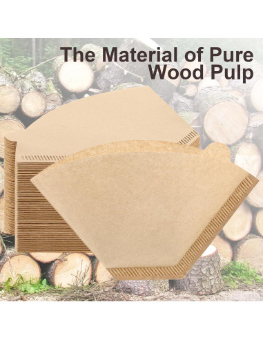 200 Filtros de Café Prudiut No. 2 Desechables Sin Blanquear