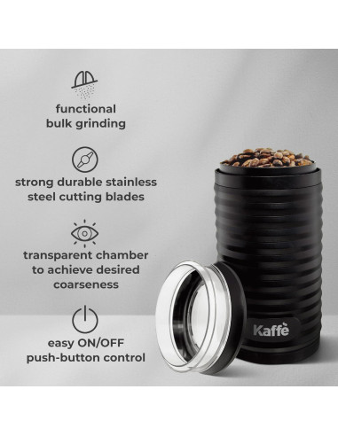 Molinillo de Café Eléctrico Kaffe KF2150 - 100g - Negro