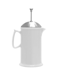 Prensa Francesa de Cerámica Chantal 28 oz Blanca con Émbolo 2