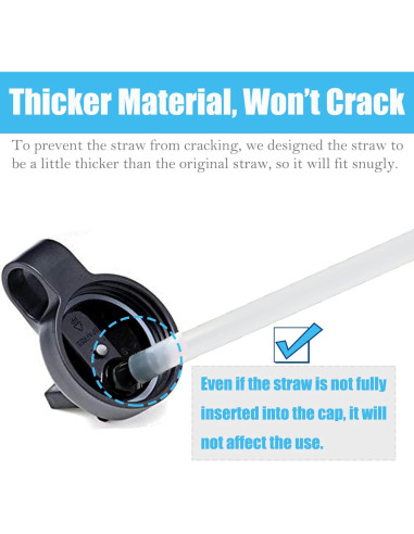 Greant 6 Pajitas Reutilizables para Botellas Hydro Flask 24.89cm