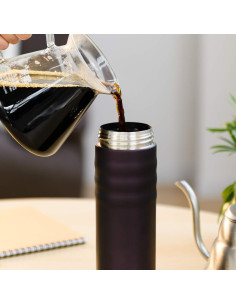 Taza de Viaje Kyocera Giratoria 500ml Acero Inoxidable Negro 2