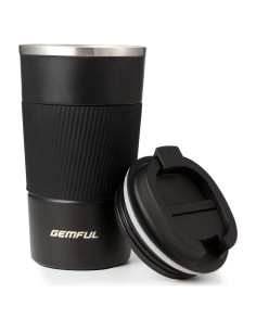 Taza de Café de Viaje GEMFUL 17oz Acero Inoxidable Aislada