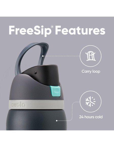 Botella de Agua Aislada Owala FreeSip 24oz Acero Inoxidable