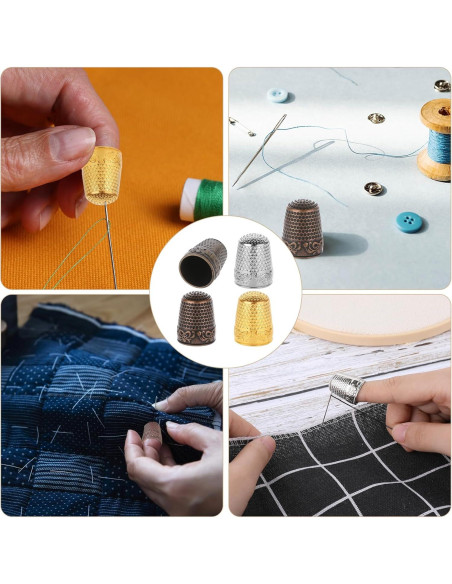 Dedales de Metal InnoHHustle - 4 Piezas para Coser a Mano